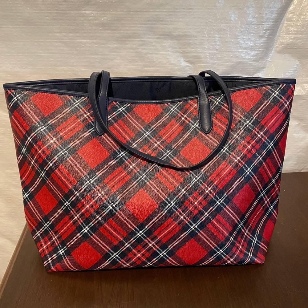 Draper James Leather Plaid Tote